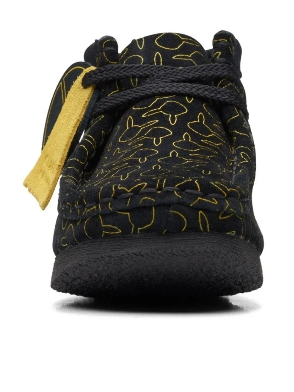 Clarks Kids Black & Yellow Wallabee Sneaker Boot